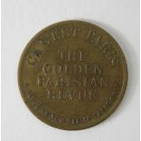 Advertising Token, bronze d.28mm for 'The Golden Parisian Revue' show at the Prince of Wales Theatre