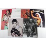 Boxing signed photographs of some of British iconic boxing stars all boldly signed 10" x 8" or