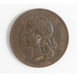 French Commemorative Medal, bronze d.33mm: Universal Exposition 1889 'Centenaire de 1789', EF