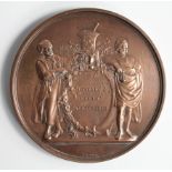 British Academic Medal, bronze d.70mm: Pharmaceutical Society of Great Britain 1852, by L.C. Wyon,
