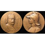 French Commemorative Medal, bronze d.49.5mm: General J.J.C. Joffre of the French Army 1914 / '