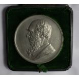 British Commemorative Medal, pewter d.76mm: Joseph Hooker (botanist), Laudatory Medal 1898, by F.