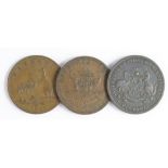 Australian Tokens (3): Lewis Abrahams Penny, Hobart, Tasmania 1855, KM# Tn7, VF edge nick, J.R.