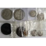 GB Coins (10) 18th-20thC silver and copper, mixed grade.