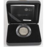 Fifty Pence 2013 "Benjamin Britten" Silver Proof Piedfort aFDC (slightly toned) boxed as issued