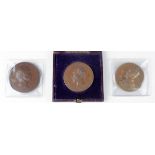 British Commemorative Medals (3): Francis Chantrey Art Union of London 1843, Rev: WATT, bronze, d.