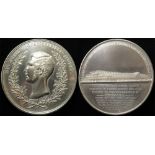 British Exhibition Medal, white metal d.73mm: Great Exhibition 1851, large white metal commemorative