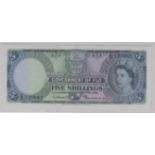 Fiji 5 Shillings P51b (28/4/1961), PMG graded 58EPQ choice about Unc