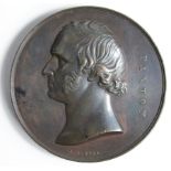 British Commemorative Medal, bronze d.63mm: Crystal Palace, Sydenham 1854, by L.C. Wyon, Eimer no.