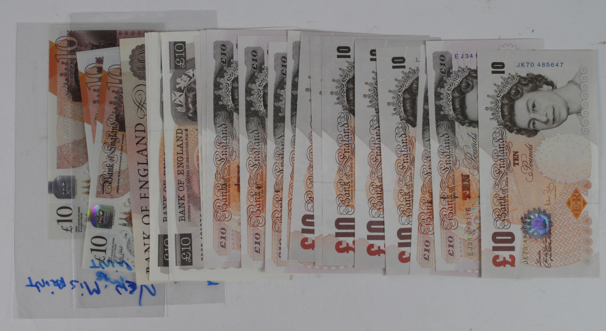 GB Collection of Ten Pounds (24) Fforde B316, Page B330 x3, Gill B354 x2, Kentfield B369 x 8, Bailey