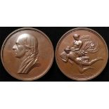 British Commemorative Medal, bronze d.55.5mm: John Flaxman, Art Union of London 1854, by H. Weigall,