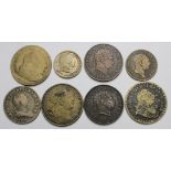 Contemporary Forgery George III Coins (8) various, mostly base cores, including an interesting