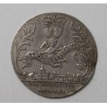 British Commemorative Medalet, silver d.25.5mm: Coronation of King George III 1761, VF, a bend in