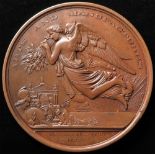 Irish Exhibition Medal, bronze d.75mm: Dublin International Exhibition 1865 by A. Geefs, Eimer no.