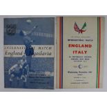 England International played at club grounds, England v Italy at Tottenham 30/11/49 and England v