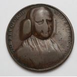 British Commemorative Medal, bronze d.36mm: Death of George Whitefield 1770 (methodist founder), see