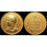 British Commemorative Medal, gilt-bronze d.69.5mm: Coronation of George IV 1821, by Rundell,