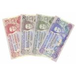 Falkland Islands (4) £50 P16a, £20 P15a, £10 P14a & £5 P17. GEF - Unc