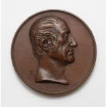 British / French Commemorative Medal, bronze d.41mm: FRANCIS HENRY EGERTON, EARL OF BRIDGEWATER,