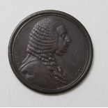 British Commemorative Medalet, bronze d.25.5mm: LORD CAMDEN 1773, by Kirk, VF