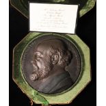 British / German Commemorative Medal, bronze d.113mm: 70th Birthday of Dr Ludwig Mond F.R.S. (