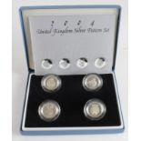 One Pound Silver Proof four coin set 2004 "Beasts" FDC boxed as issued