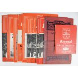 Arsenal selection v Derby County 1935/36, at Arsenal 4 page edition England XI v Young England 30/