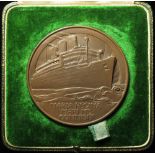 British Commemorative Medal, bronze d.69mm: R.M.S. Queen Mary Commissioned 1936, by G. Bayes,