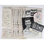 Fulham Collection include season 1955/56 rare single sheet for practice match, Whites v Blues 13/8/