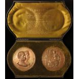 British Commemorative Medals (2), bronze d.75mm: Christian IX and Louise (of Denmark), Visit to