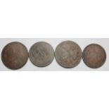 China (4) Early Republic large copper coins VG to nVF for type.