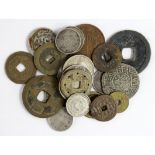 China (25) assortment of milled minors and cash, silver noted, a few copies & charms noted, includes