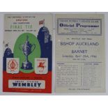 FA Amateur Cup Final 1946 at Stamford Bridge, Bishop Auckland v Barnet. Chelsea 4 page edition