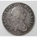 Crown 1668 Vicesimo, toned GF, small scratch obv.