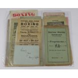 Boxing Programmes for regional halls circa. 1930's at Scunthorpe Boxing Stadium single sheet flyer