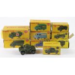 Dinky Toys. Nine boxed Dinky diecast models, comprising nos. 454, 481, 492, 621, 626, 641, 670,