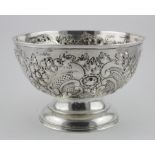 Small silver punch bowl hallmarked GM RH (probably) Chester, 1905. weight 11oz. (approx).
