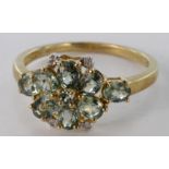 9ct Gold QVC Alexandrite Ring size N weight 2.4g