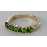 9ct Gold Gems TV Russian Diopside Ring with COA size N weight 2.1g