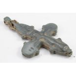 Crusaders Reliquiary Cross, ca. 1300 AD; Medieval Holy land cruciform reliqury (double) pendant