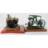 Two Stationary model engines, including a Mamod, the other unnamed