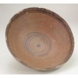 Indus Valley Terracotta Bowl, ca. 3300 - 2000 BC; Finely decorated with polychrome paint depicting
