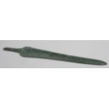 Ancient Luristan Bronze Spearhead, ca. 2000 - 1600 BC; Very fine example of Bronze Age weaponry;