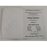 Ballet, Margot Fonteyn (1919-1991), signed programme Gala Evening Darlington Civic Theatre, 30th