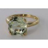 9ct Gold QVC Citrine Ring size N weight 3.4g