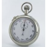 WWII Military stop watch, reverse marked 'Pringle 1/5th Mark II, 14756, 1940', diameter 55mm approx.