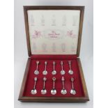 Silver limited edition ten teaspoon set 'The Queens Beasts Collecton', hallmarked 'TK&S,