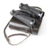 Pair of Carl Zeiss binoculars (model unknown, possibly Dialyt), contained in leather case