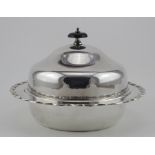 Silver three part muffin dish by Brook & Son (mixed hallmarks). Total weight approx 20oz