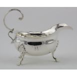 Silver sauce boat, hallmarked Chester 1901 by George Nathan & Ridley Hayes, approx 89.5g